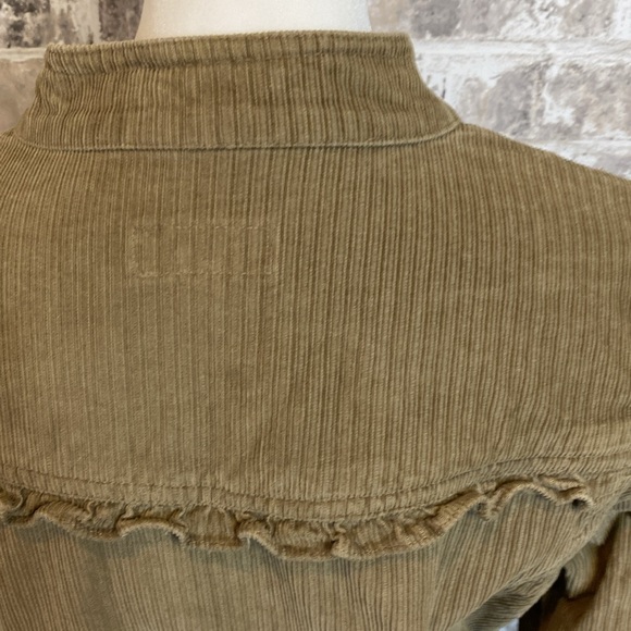 Xhilaration medium brown Corduroy jacket. Size XL. Button-up. Cute ruffle. - Picture 15 of 16